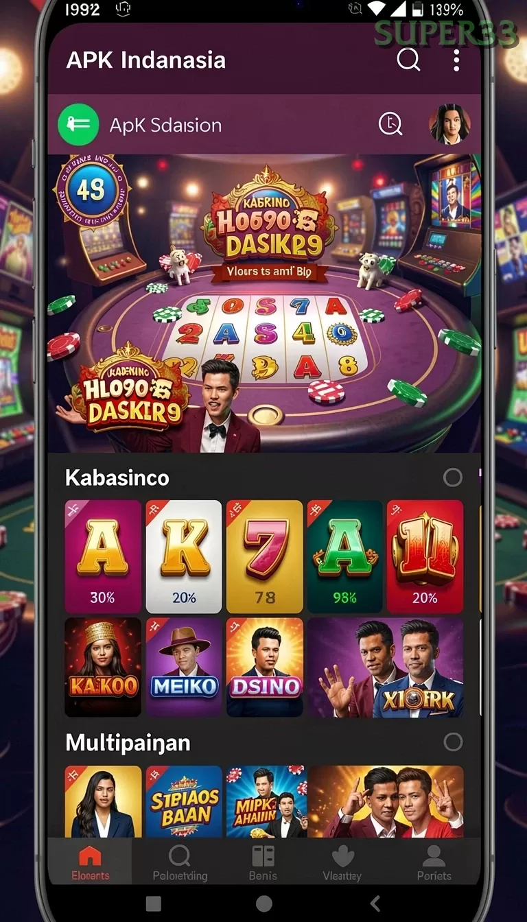 Cuplikan layar LUCKYDF — menu navigasi