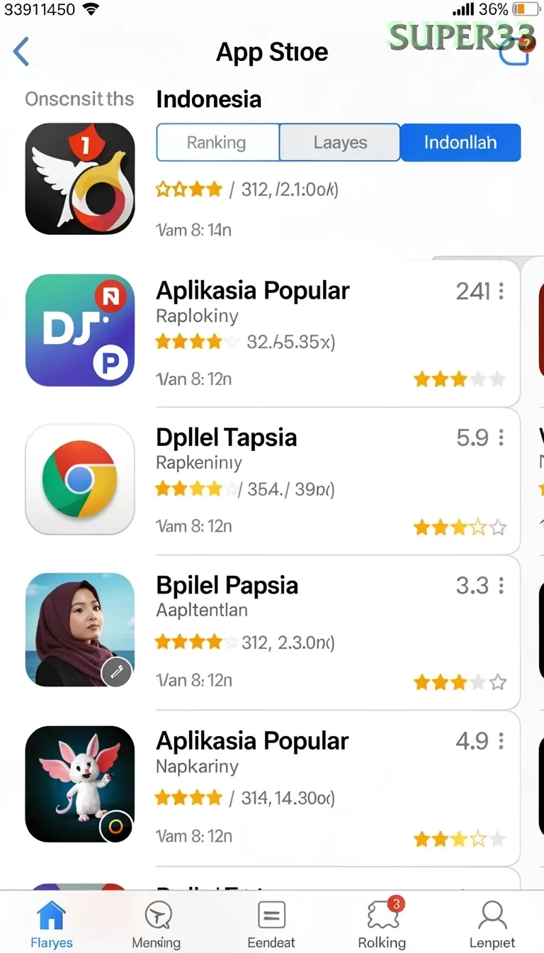 Cuplikan layar LUCKYDF — aktivitas